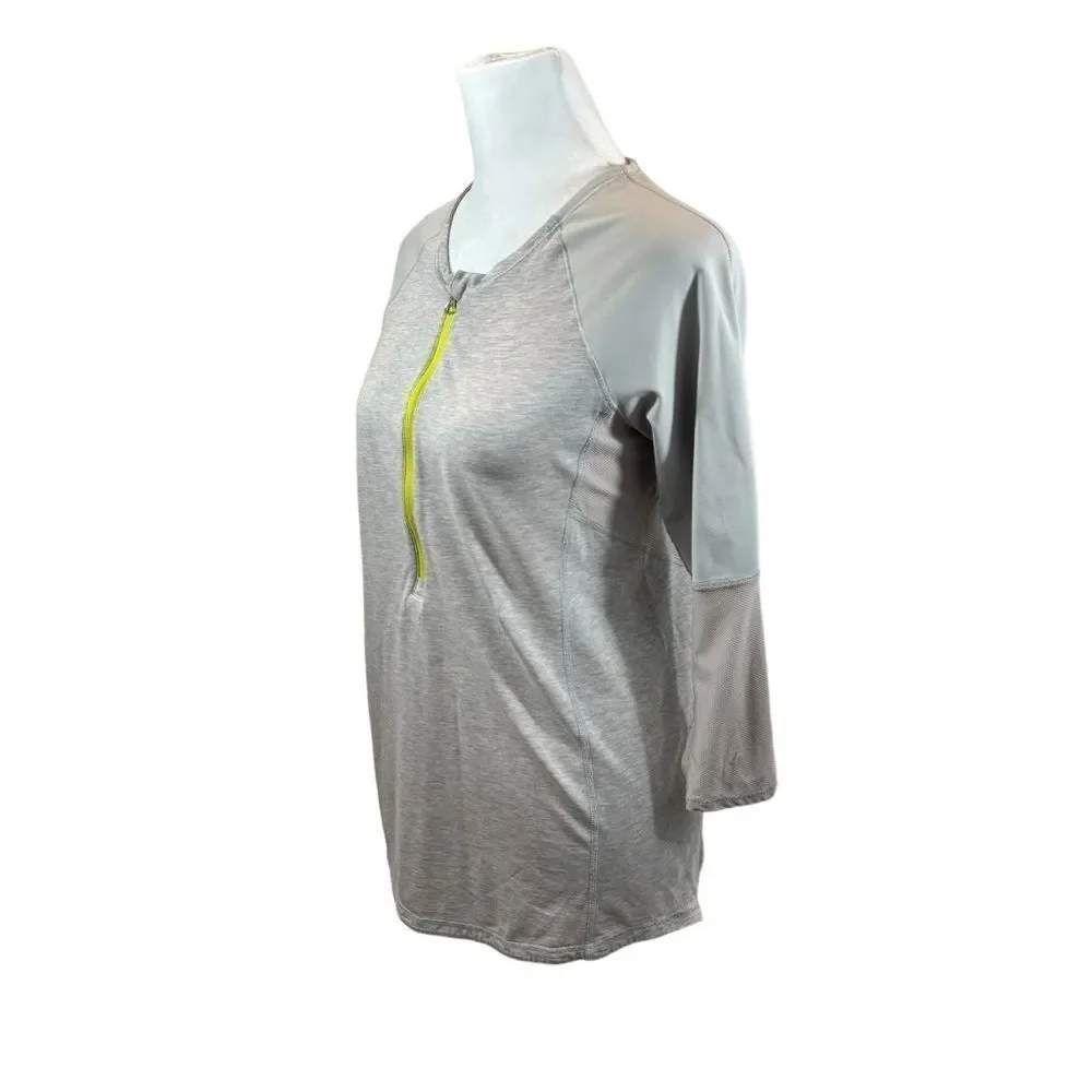 Ladies Lululemon Clip In Long Sleeve Top Grey and Purple Size‎ Medium